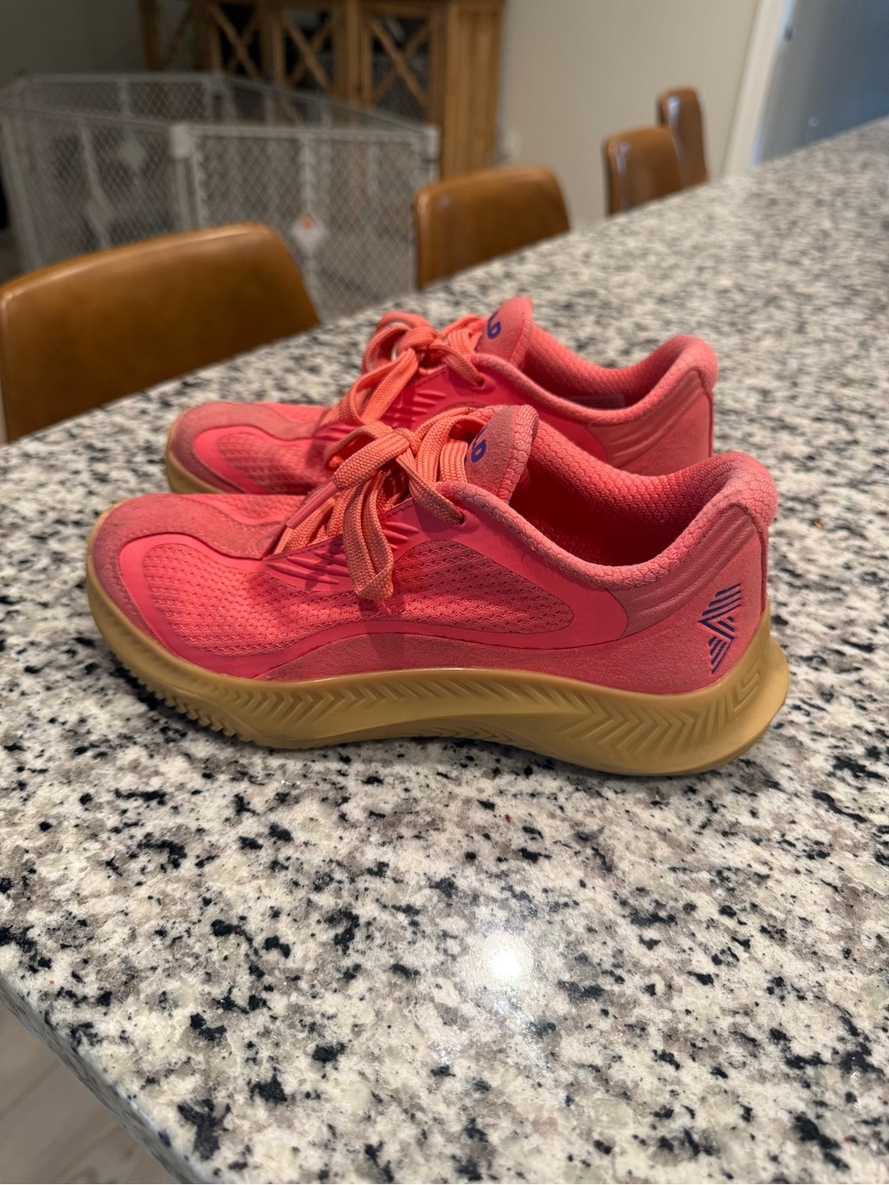 Women’s Coral Athletic Sneakers with Contrast Gum Sole